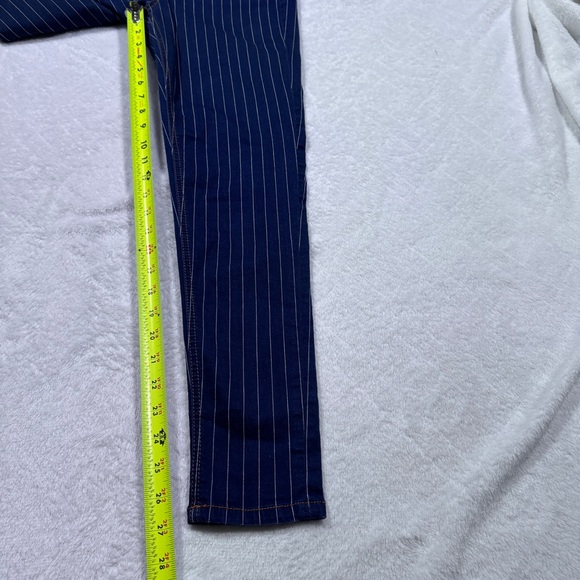 Dickies Women's High Rise Blue Striped Jeans - Size 5/27 - Picture 6 of 10